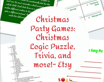 Christmas Party Games: Christmas Logic Puzzle, Trivia, and more!