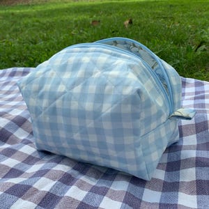 Handmade Quilted Bag - Coastal New England - Cosmetic and Toiletries Bag - Unique Gifts - Cape Cod