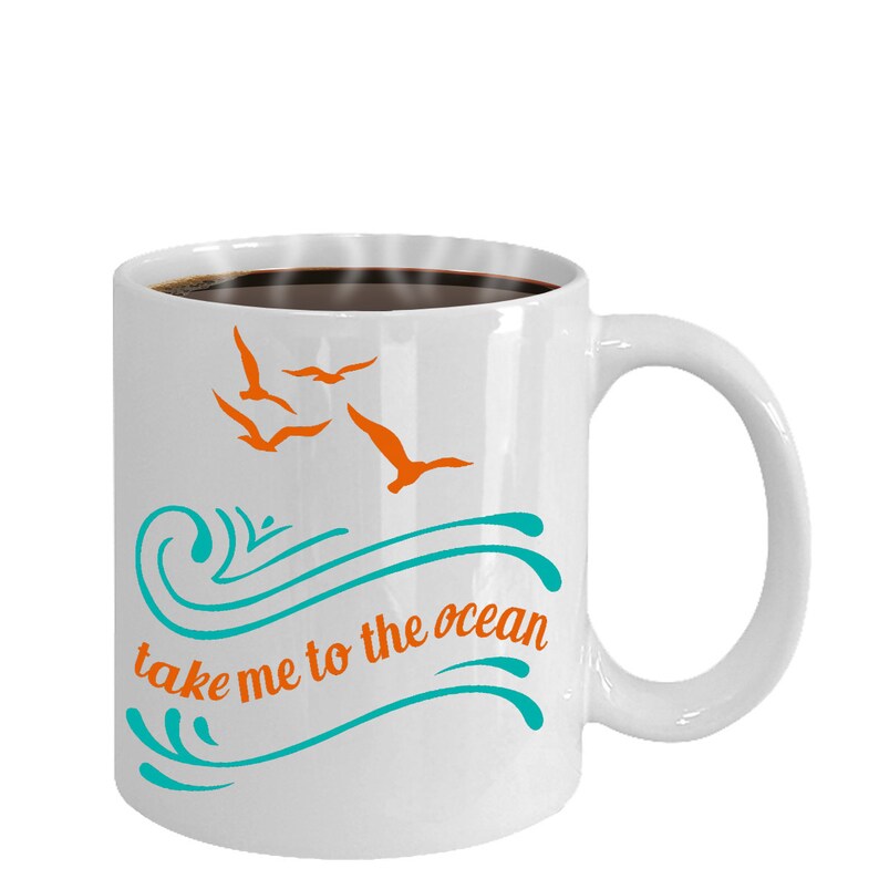 Beach Mug Beach Lovers Gift Mugs With Sayings Beach Coffee Etsy