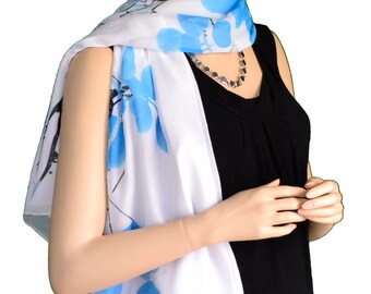 Sunshield Scarf Blossom & Branches Collection Blue