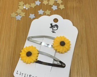 Sunflower Hair Clips