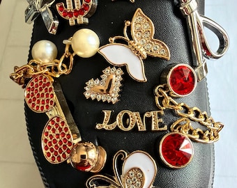 Bling Shoe Charms for Crocs, Rhinestone Accessories, Luxury Decorations