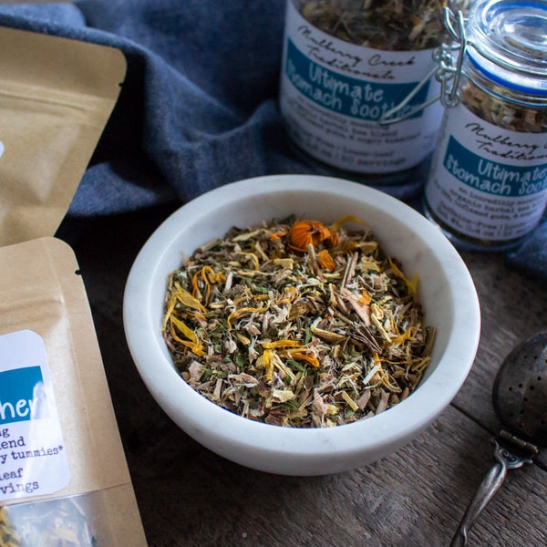 Ultimate Stomach Soother - Organic Loose-Leaf Medicinal Herbal Tea (an incredibly soothing blend for IBS, gastritis, and upset tummies)