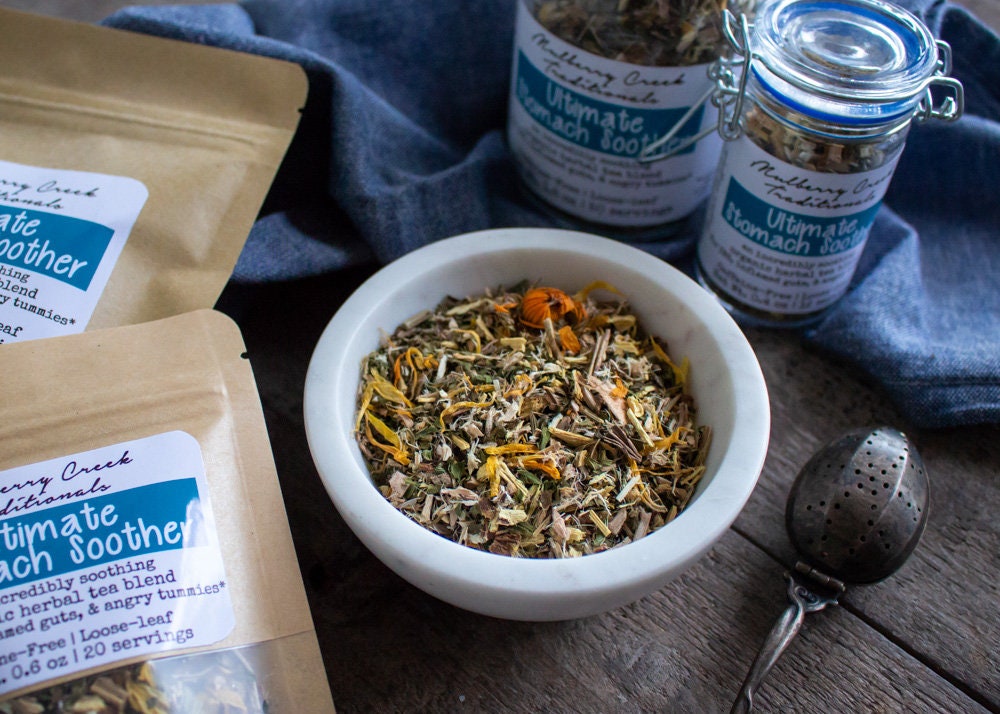 Ultimate Stomach Soother - Organic Loose-Leaf Medicinal Herbal Tea (an incredibly soothing blend for the angriest tummies)