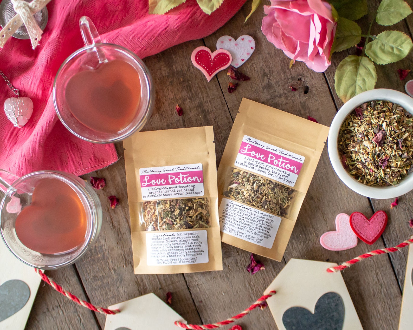 Love Potion Organic LooseLeaf Medicinal Herbal Tea a Etsy