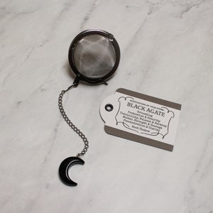 Mini Crescent Moon Gemstone Tea Ball Infuser image 10