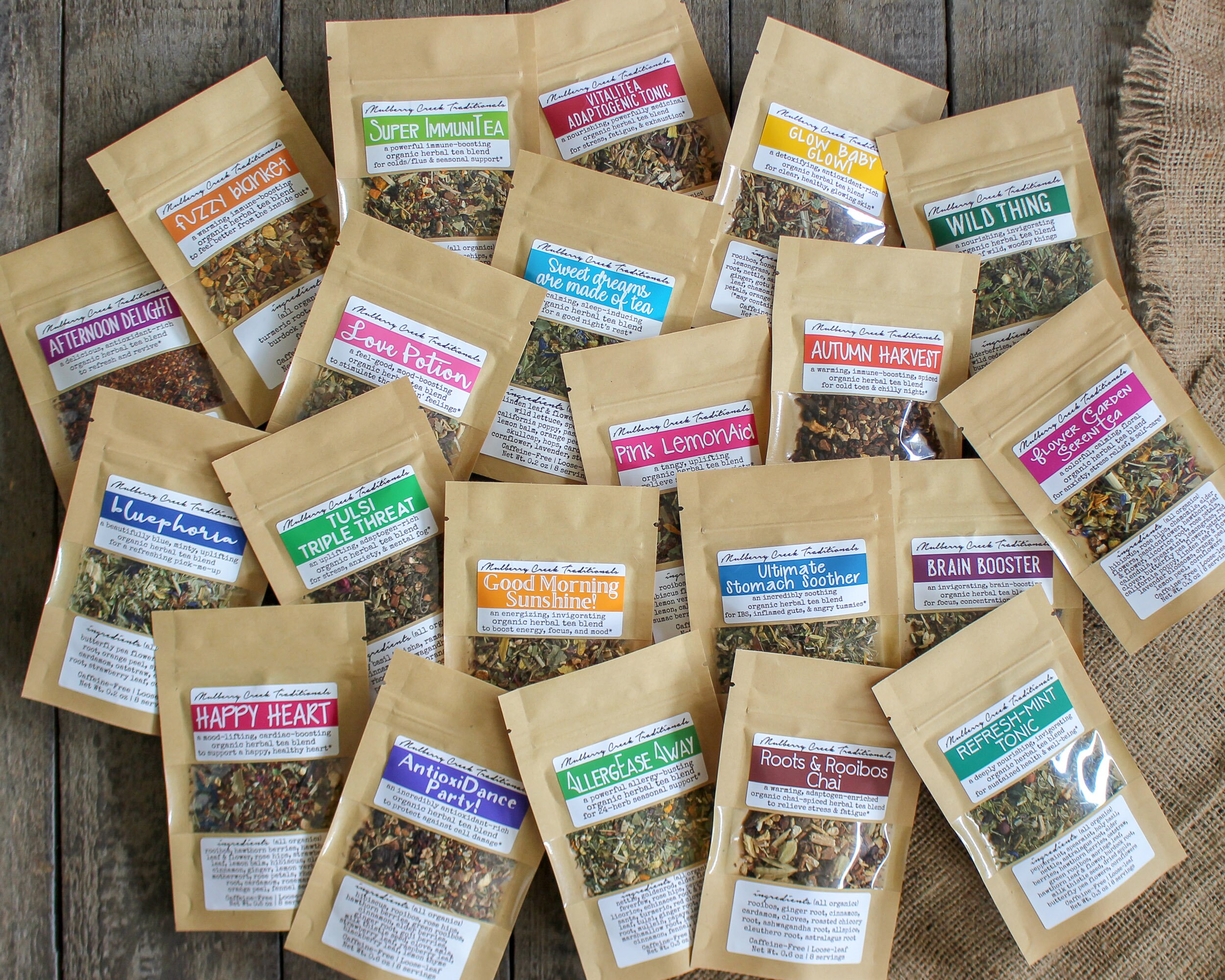 TEA SAMPLERS & MULTIPACKS of Organic Herbal Tea Perfect for Etsy