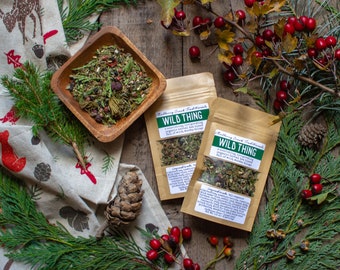 Wild Thing - Organic Loose-Leaf Medicinal Herbal Tea (a nourishing, invigorating organic herbal tea blend full of wild & woodsy things)