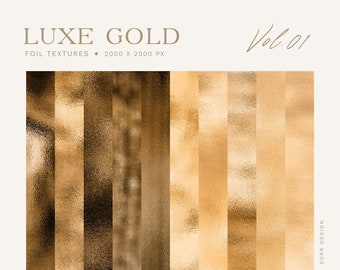 10 Luxe Gold digitala texturer, guldfolie, design, metalliskt, digitalt papper, guld, texturer, bakgrund, glitter, glas, antik