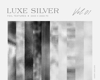 10 Luxe Silver digital textures, silver foil, design, metallic, digital paper, silver, textures, background, gold foil, foil