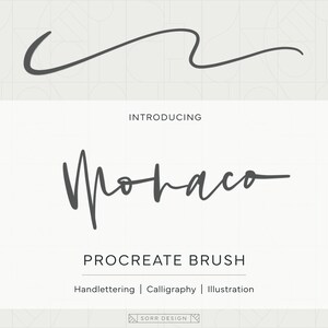 Procreate Brush | Monaco - Brush for iPad & Procreate, iPad Lettering - Modern Calligraphy Brush - Brush Lettering - Digital Calligraphy
