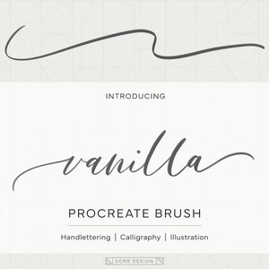 Procreate Pinsel | Vanilla - Brush für iPad & Procreate, iPad Lettering - Modern Kalligraphie Pinsel - Brush Lettering - Digitale Kalligraphie