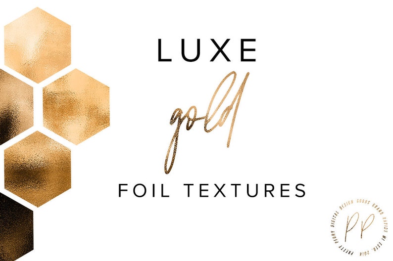 10 Luxe Gold digital textures gold foil design metallic image 0
