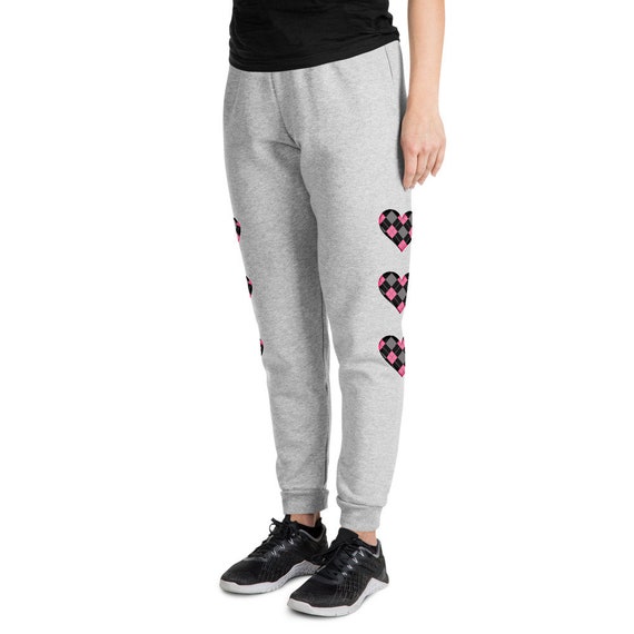 pink grey joggers