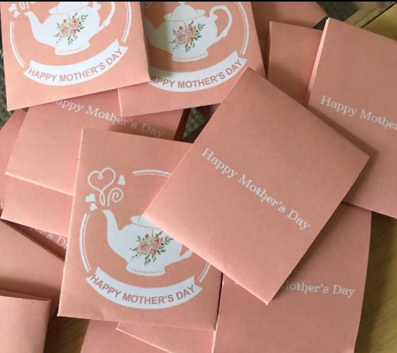 20 x T bag wedding favours with tea bag included fully personalised TEA FAVOURS love is brewing the prefect blend image 1