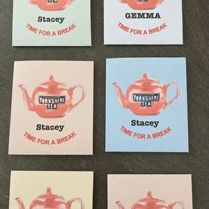 20 x T bag wedding favours with tea bag included fully personalised TEA FAVOURS love is brewing the prefect blend image 7