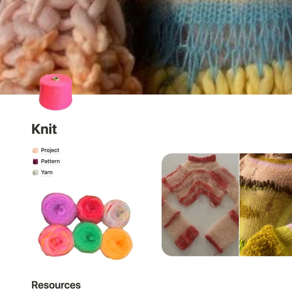 Notion Knitting Template Etsy