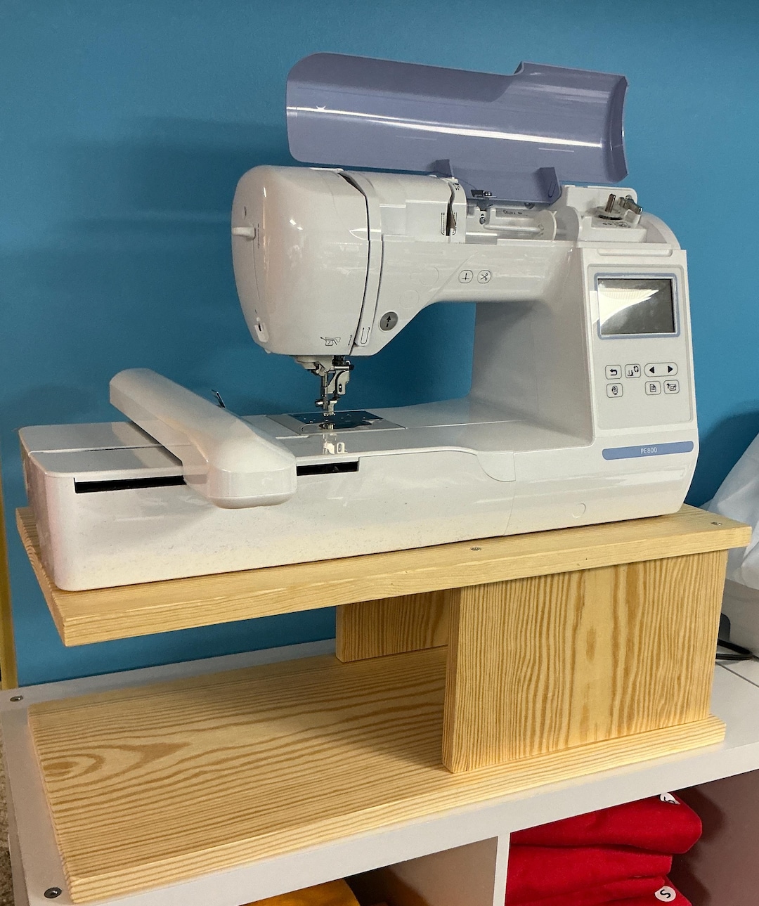 Solid Pine Embroidery Machine Riser Stand | Sewing Craft Table Platform ...