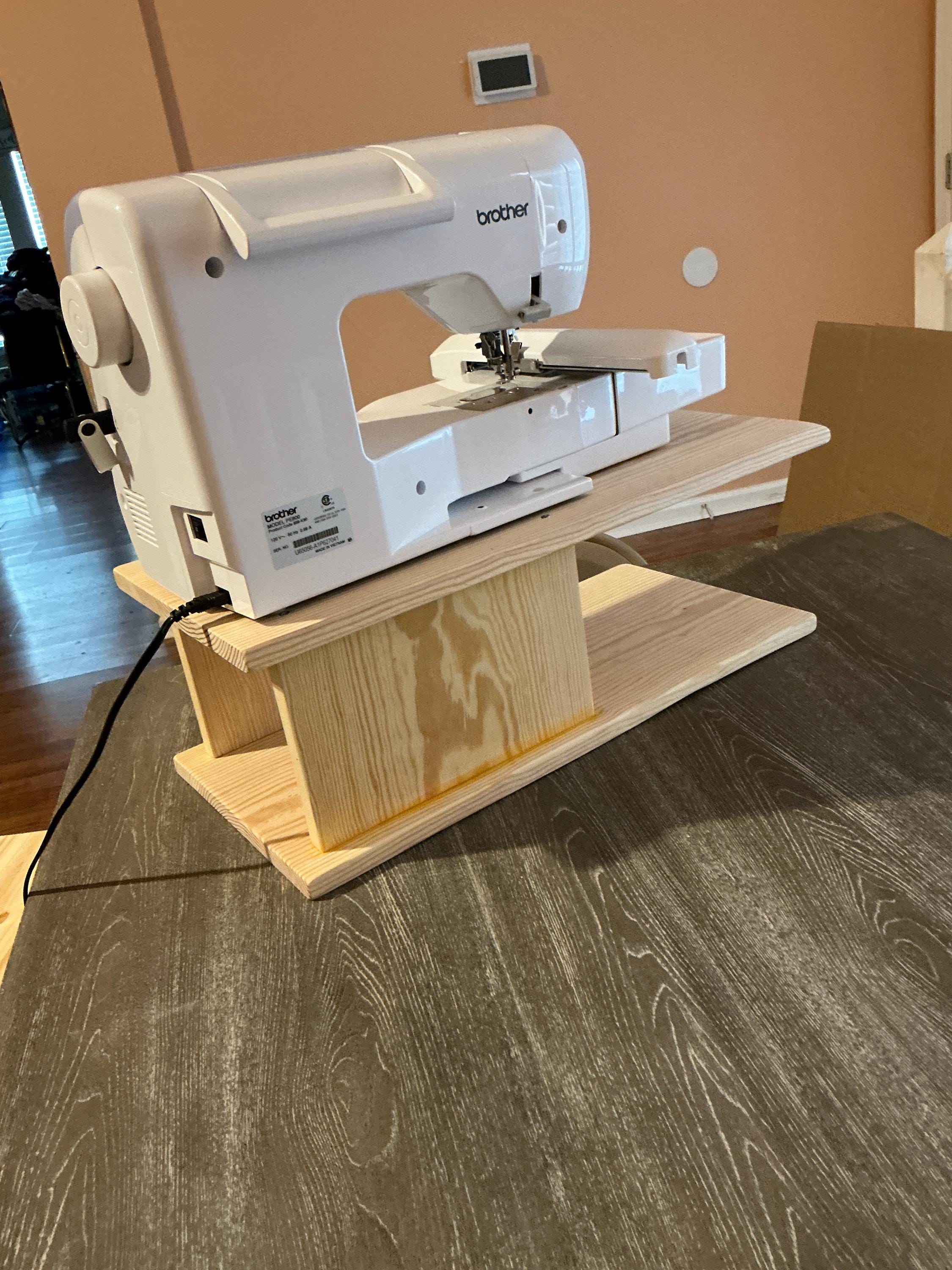Solid Pine Embroidery Machine Riser Stand | Sewing Craft Table Platform ...