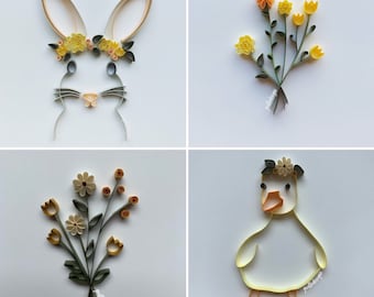 Flower Crown Animal and Bouquet Matching Set.