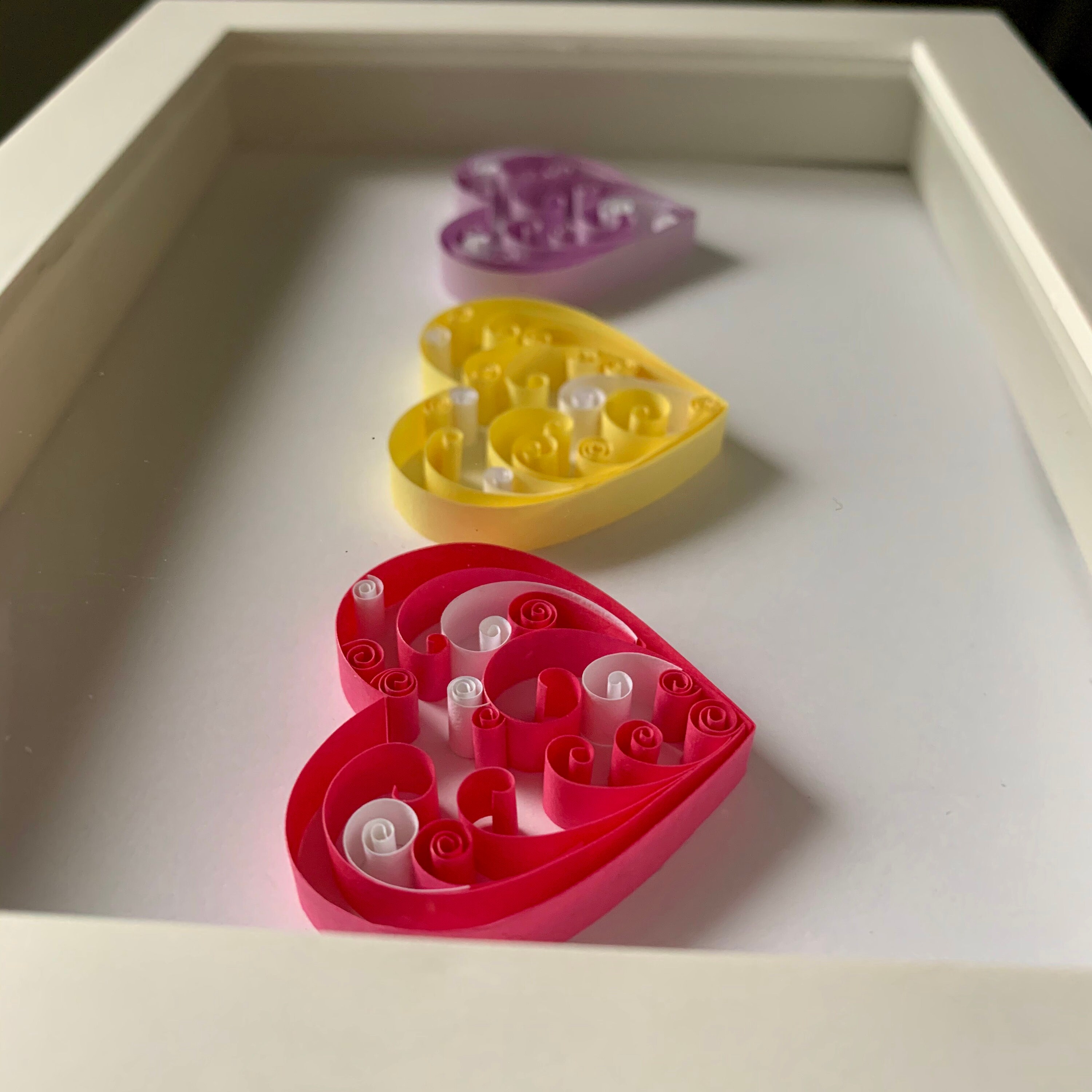 Conversation Hearts, Framed Heart Art, Love Artwork, Anniversary Gift