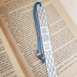 Inspirational Metal Bookmark, Hand-stamped Gift for Reader, Book Accessories