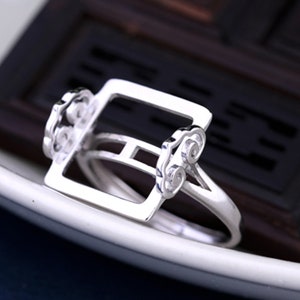 Ring Blank 8×8mm 9×9mm 10mm/11mm/12mm/13mm/14mm/15mm Rectangle Ring Base Ring Setting For Jewelry Making Supplies(JT047)