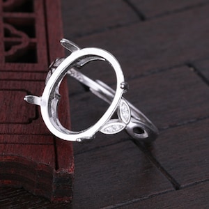 925 Silver Ring Blank 7×9mm 10×14mm 12×16mm 13×18mm 15×20mm Ring Base Ring Setting For Jewelry Making Supplies(JT041)