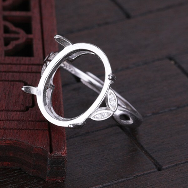 925 Zilveren Ring Blank 7×9mm 10×14mm 12×16mm 13×18mm 15×20mm Lang durend Wit Verguld, Rose Verguld, Ring Base Ring Setting (JT041)