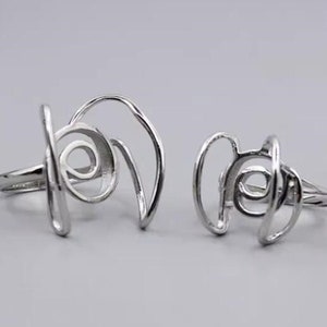 Ring Blank White Gold Plated and Ring Base,Claw Prong Ring Blank Ring Setting (JT111)For Jewelry Making Supplies