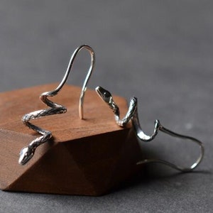 925 Sterling Silver Earring Base Snake Shape Earring Setting fit for 9mm to 10mm round beads  (ET033)For Jewelry Making Supplies