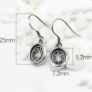 925 Sterling Silver Earring Blank 7×9mm Oval Earring Base Vintage silver Earring Setting (ET13)For Jewelry Making Supplies