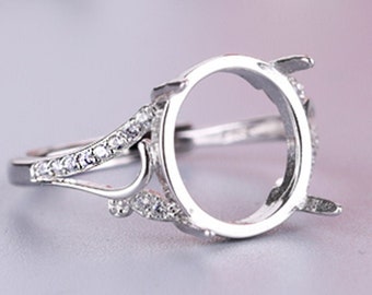 Ring Blank 5×6mm 6×7mm 6×8mm 7×8mm 8×9mm 8×11mm 9×10mm 10×11mm..925 Sterling Silver Ring Setting Ring Base For Jewelry Making  (JT073）