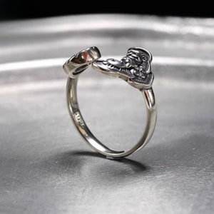Ring leeg 66mm vintage zilveren ring leeg, ringbasis, antieke stijl JT191 afbeelding 4