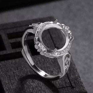 925 Sterling Silver Ring Blank 10mm/11mm/12mm/13mm/14mm/15mm/16mm Long-Lasting White Gold Plated Ring Base (JT93)For Jewelry Making Supplies