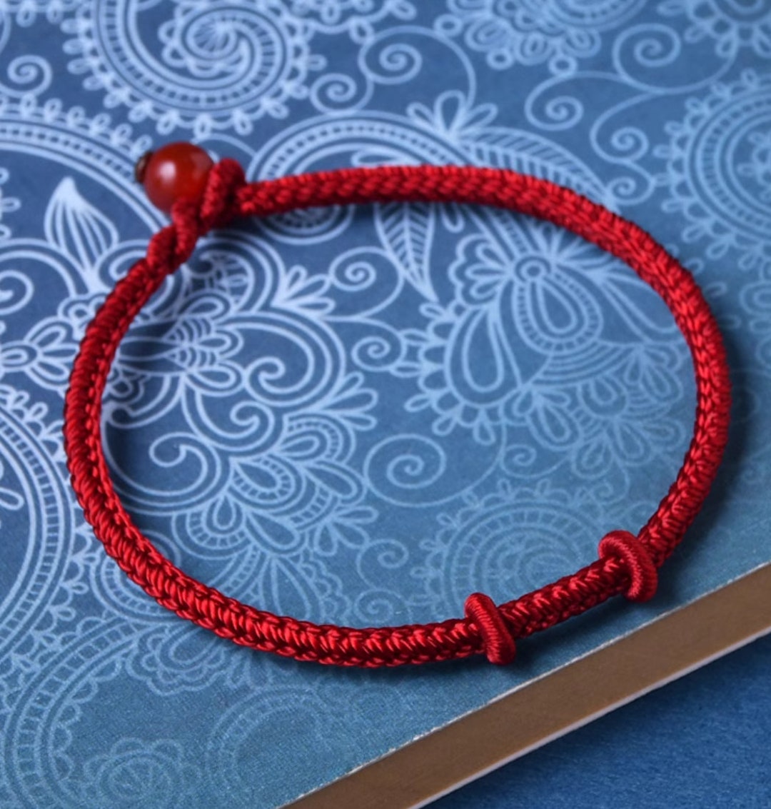 Red Handmade Braided Bracelet for Men and Women,red Rope Bracelet ...