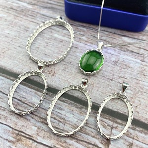 Pendant Blank 13×18mm 19×24mm 21×27mm 22×28mm 18×25mm 28×35mm 32×40mm 32×45mm Pendant Setting,Oval Pendant For Jewelry Making Supplies(DZ04)