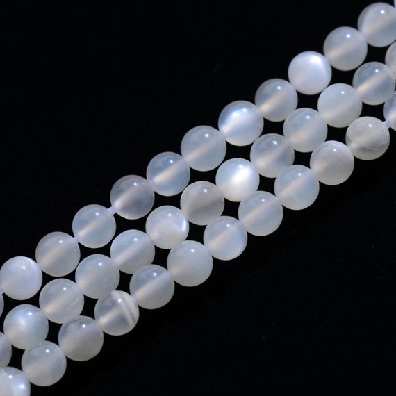 JJG 186 Pieces 2 Strands Natural Stone Beads Black Matte Agate Beads Round Loose Beads for Jewelry Making DIY Bracelet Necklace 4mm
