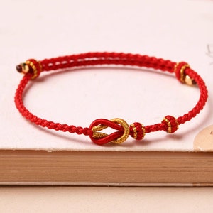 Semi-Finished Red Handmade Braided bracelet for men and women, braided rope bracelet, lucky knots bracelet (SS002)Handmade Supplies