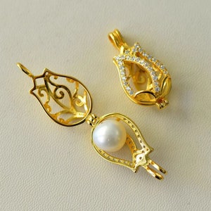 Pendant Blank Ball Shape Pendant Blank Base, Pendant Setting ,Fit 6-8mm Round beads (DZ75)For Jewelry Making Supplies