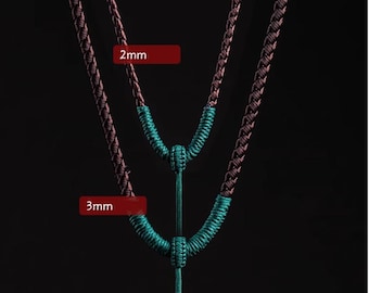 2mm/3mm Semi-Finished  Handmade Braided Necklace Cord: Adjustable Length, 2mm/3mm Cord Diameter For Jewelry Making Supplies (XL03)