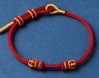 Semi-Finished Red Handmade Braided bracelet for men and women, braided rope bracelet, lucky knots bracelet (SS003)Handmade Supplies