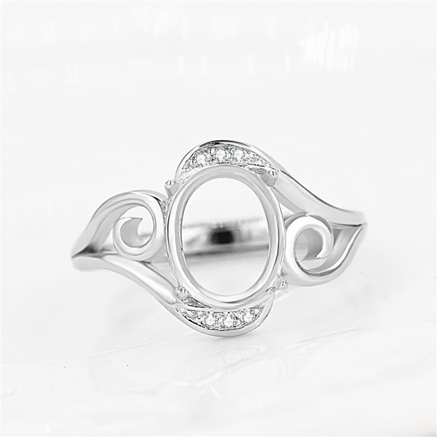 925 Silver Ring Blank 810mm 912mm 1014mm White Gold Plated Etsy Australia