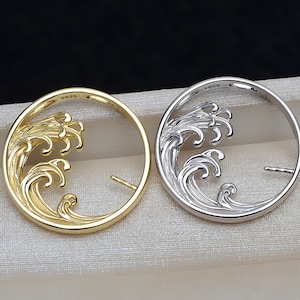 Pendant Blank Sterling Silver Pendant Base ,White Gold Plated Pendant Blanks (DZ046)For Jewelry Making Supplies