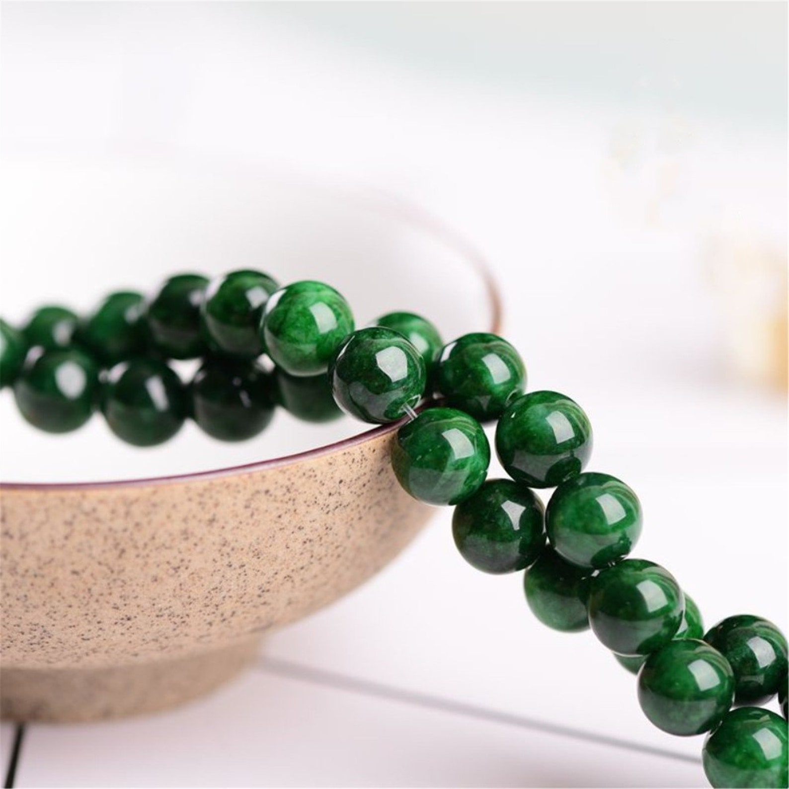 Grade AAA Natural Dark Green Jade Beads Round Loose Beads 4mm | Etsy
