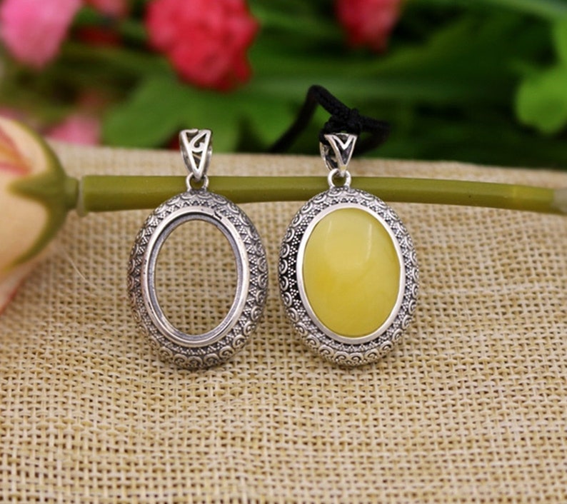 DZ015 Pendant Blank 11\u00d714mm 12\u00d717mm 14\u00d720mm Vintage Silver Pendant Base Oval Pendant Blanks