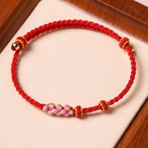 Semi-Finished Red Handmade Braided bracelet for men and women, braided rope bracelet, lucky knots bracelet (SS006)Handmade Supplies