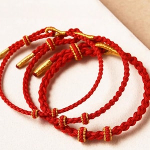 Red Handmade Braided bracelet for men and women,braided bracelet, Red Protection Bracelet Lucky Red Cord Bracelet Handmade Supplies(SS007)