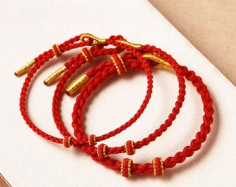 Red Handmade Braided bracelet for men and women,braided bracelet, Red Protection Bracelet Lucky Red Cord Bracelet Handmade Supplies(SS007)