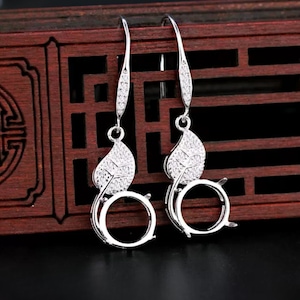 925 Sterling Silver Earring Blank 10×10mm Circle Blank Earring Base  Silver Earring Setting (ET25)For Jewelry Making Supplies